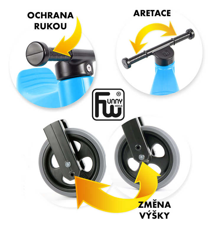Odrážedlo motorka 3v1 Funny wheels