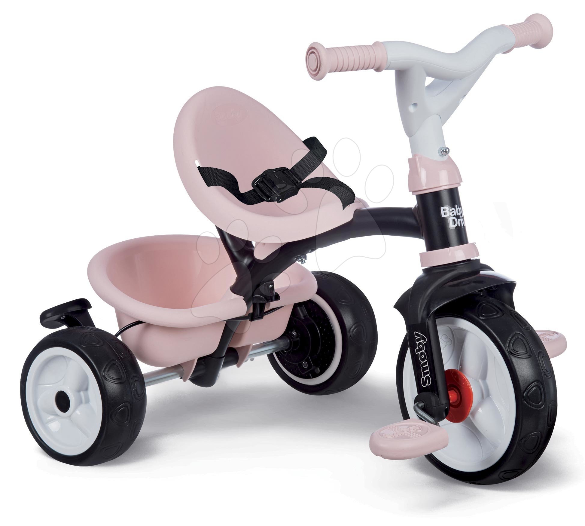 Tříkolka smoby 3v1 baby drive plus růžová
