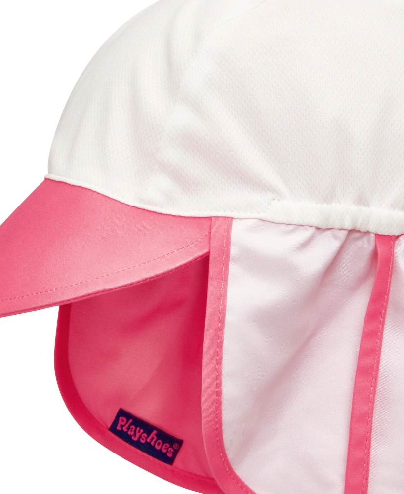 Dětská UV čepice Playshoes s prodlouženou zadní částí růžová