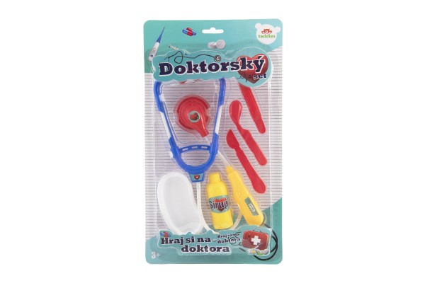Sada doktor/lékař plast 2 druhy na kartě 20x36x4cm