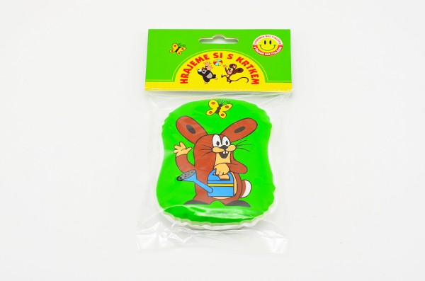 Pískací polštářek Krtek plast 9x12cm 6 druhů 6 barev v sáčku