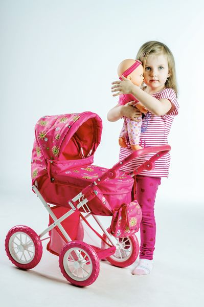 Kočárek pro panenky kov/plast 58x36x62,5cm v krabici