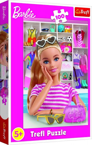 Puzzle Seznamte se s Barbie 100 dílků 41x27,5cm v krabici 19x29x4cm