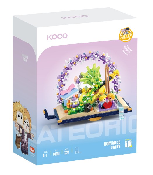 Stavebnice mini KOCO Romantika plast 1222ks v krabičce 15x20x8cm