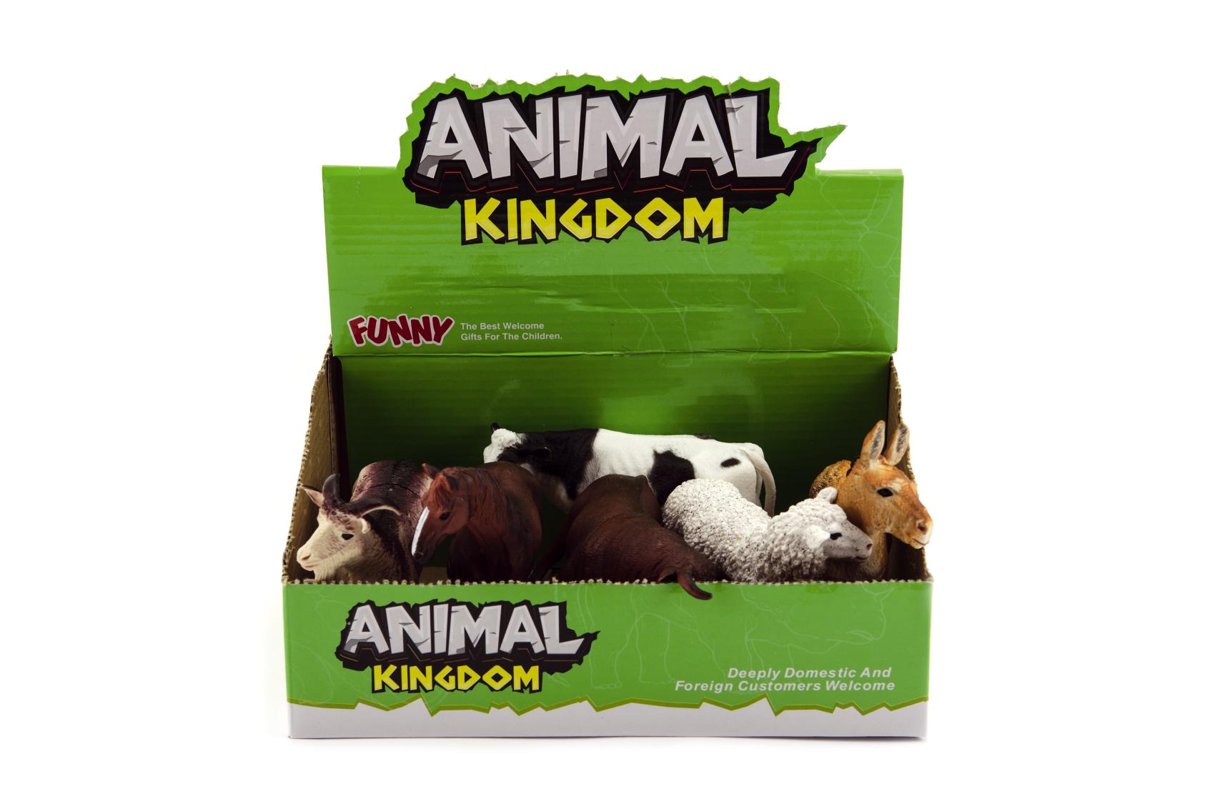 Zvířátka domácí farma plast 12cm mix druhů 12ks v boxu
