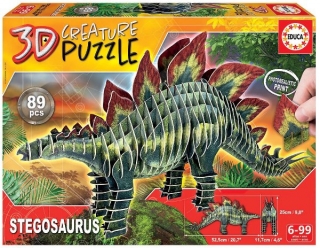 Puzzle dinosaurus Stegosaurus 3D Creature Educa > varianta stegosaurus