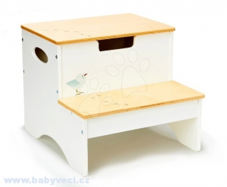Dřevěné lesní schody Forest Step Tender Leaf Toys s úložným prostorem