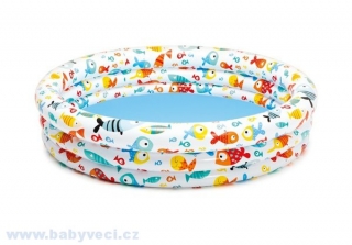 Intex 59431 bazén dětský tříkomorový 132 x 28 cm > varianta 132x28