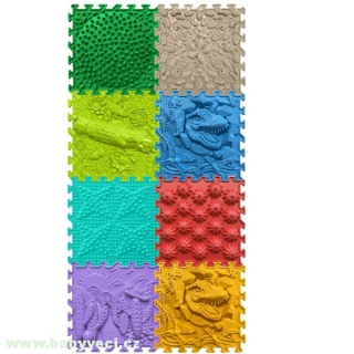 Sada masážních ortopedických podložek dinosauři na poušti > varianta pouštní dino