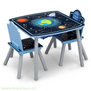 Dětský stůl a židličky vesmír planety > varianta vesmír
