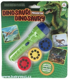 Baterka svítilna projektor 2v1 dinosauři > varianta 2v1