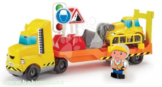 Stavebnice auto stavbaři Abrick Truck Écoiffier s postavičkou a 2 vozidly > varianta truck stavbaři