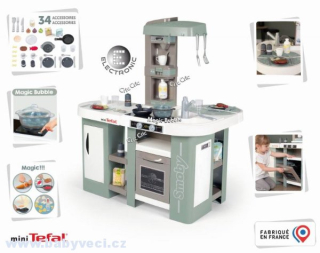 Kuchyňka elektronická s bubláním v hrnci Tefal Studio XL Bubble 360° Smoby s funkčními spotřebiči a potravinam