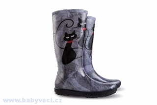 Dámské barevné holinky demar LADY EXCLUSIVE kočka