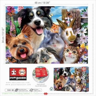 Puzzle 500 dílů zvířecí selfie