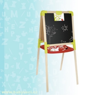 SMOBY dětská magnetická oboustranná tabule dřevo > varianta dřevo