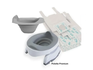 POTETTE PLUS® 2v1-cestovní nočník-redukce na WC Premium > varianta bílá