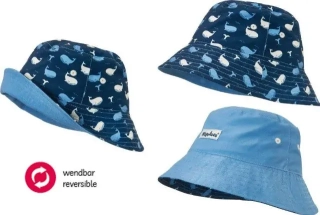 Letní klobouk 2v1 oboustranný Playshoes velryba