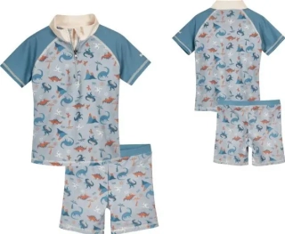 Playshoes dětské plavky komplet dinosauři