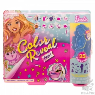 Panenka Barbie se zvířátkem Color Reveal 25 doplňků