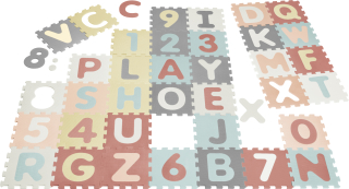 Velké pěnové puzzle pastelové koberec, domeček, ohrádka > varianta růžová