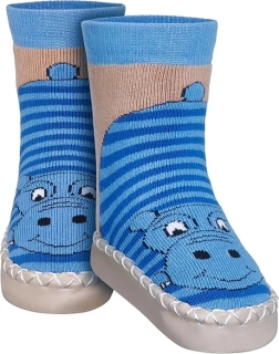 Ponožky s podrážkou Playshoes modré