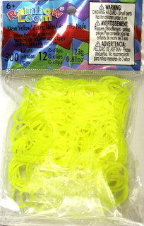 Rainbow Loom ® náhradní gumičky neonové žluté