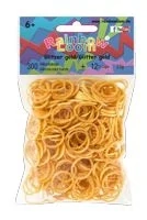 Rainbow Loom ® náhradní gumičky třpytivé zlaté
