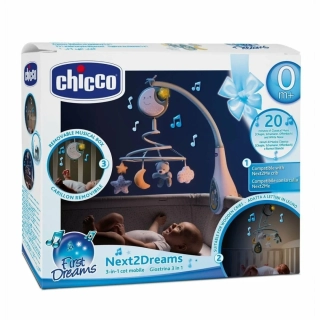 Kolotoč nad postýlku modrý Chico