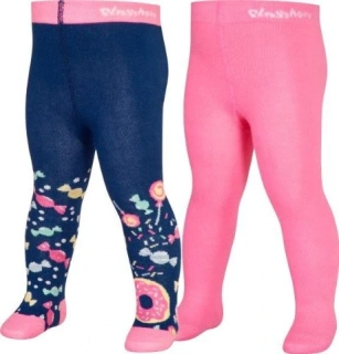 dětské bavlněné punčocháče 2ks v balní Playshoes candy duha