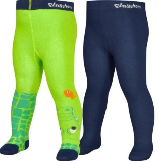 dětské bavlněné punčocháče 2ks v balní Playshoes dino duha