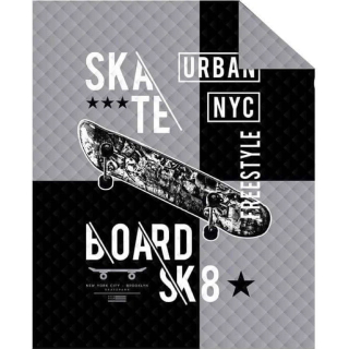 DETEXPOL Přehoz na postel Skateboard