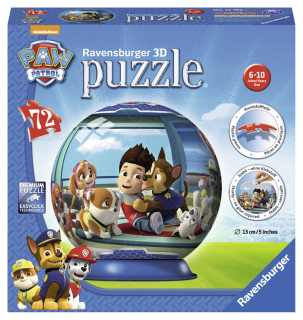 Tlapková Patrola puzzleball; 3D, 72 dílků