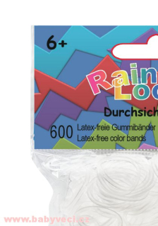 Rainbow Loom ® náhradní gumičky bílé