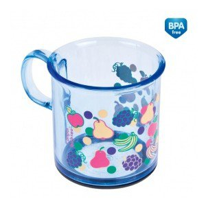 Hrníček na pití bez BPA protiskluzové dno > varianta modrá průhledná