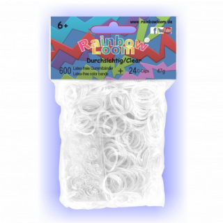 Rainbow Loom ® náhradní gumičky průhledné bílé