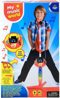 Elektronický mikrofon se stojanem a se vstupem pro MP3