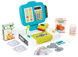Dětská pokladna Mini Shop Smoby elektronická > varianta modrá shop