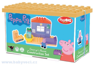 Stavebnice Peppa Pig v ložnici PlayBIG Bloxx BIG > varianta ložnice