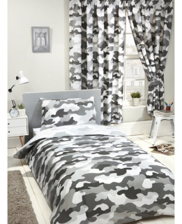 Povlečení na postel maskáč šedý lux army > varianta šedý maskáč