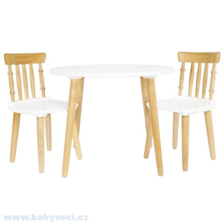 Dětský stůl a židle ozdobný