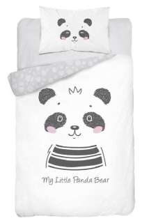 DETEXPOL Bambusové povlečení do postýlky Panda Bavlna, Bambus, 100/135, 40/60 cm