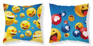 DETEXPOL Povlak na polštářek Smajlíci micro Polyester, 40/40 cm