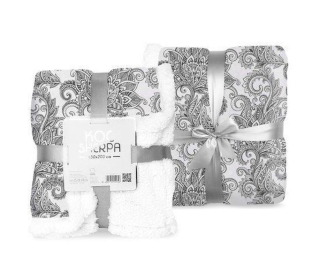FARO Fleece deka s beránkem ornamenty Polyester, 150/200 cm