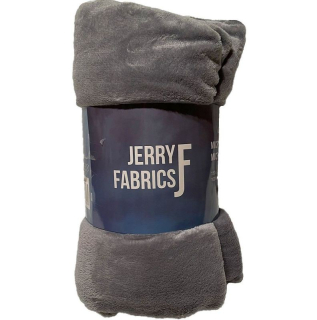 JERRY FABRICS Deka microflanel super soft Tmavě šedá Polyester, 150/200 cm