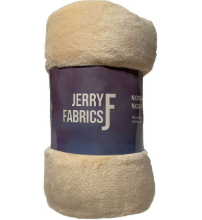 JERRY FABRICS Deka microflanel super soft Světle béžová Polyester, 150/200 cm