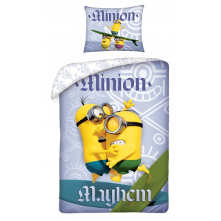 HALANTEX Povlečení Mimoni Mayhem Bavlna, 140/200, 70/90 cm