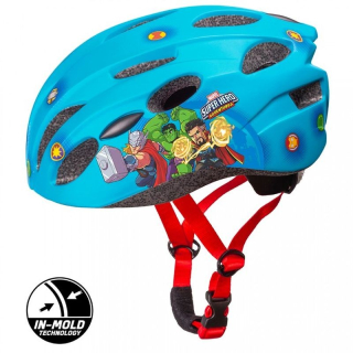 SEVEN Dětská cyklo přilba in mold Avengers modrá , vel. M, 52-56 cm