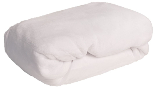 JERRY FABRICS Prostěradlo mikroplyš bílá Polyester, 180/200 cm