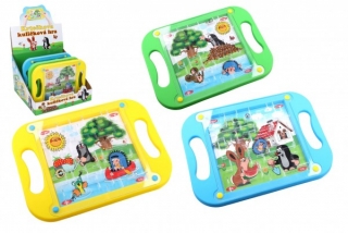 Kuličková hra Krtek plast hlavolam 20x15cm 3 barvy 12ks v boxu